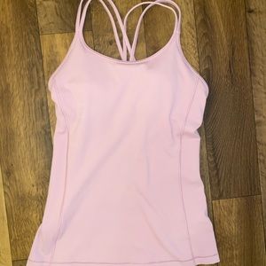Lululemon Pink Yoga Tanktop with Bra